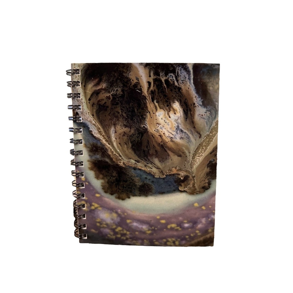 Super Unique Peacock Geode Spiral Notebook 4"x 5.5"  -‎ 100 Lined Pages - 575